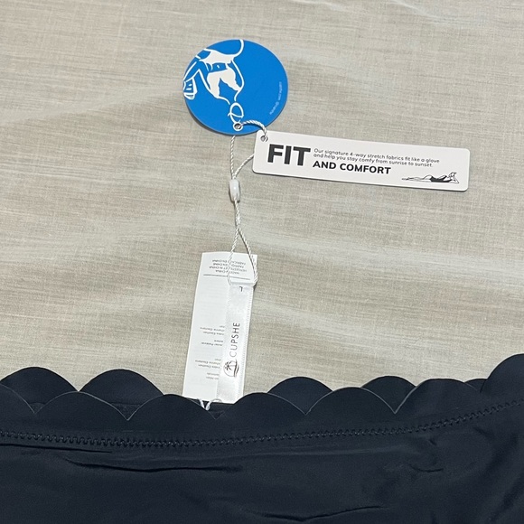 CUPSHE black scalloped high waisted bikini bottoms - Picture 2 of 2